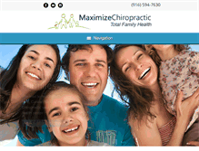 Tablet Screenshot of maximizechiropractic.com